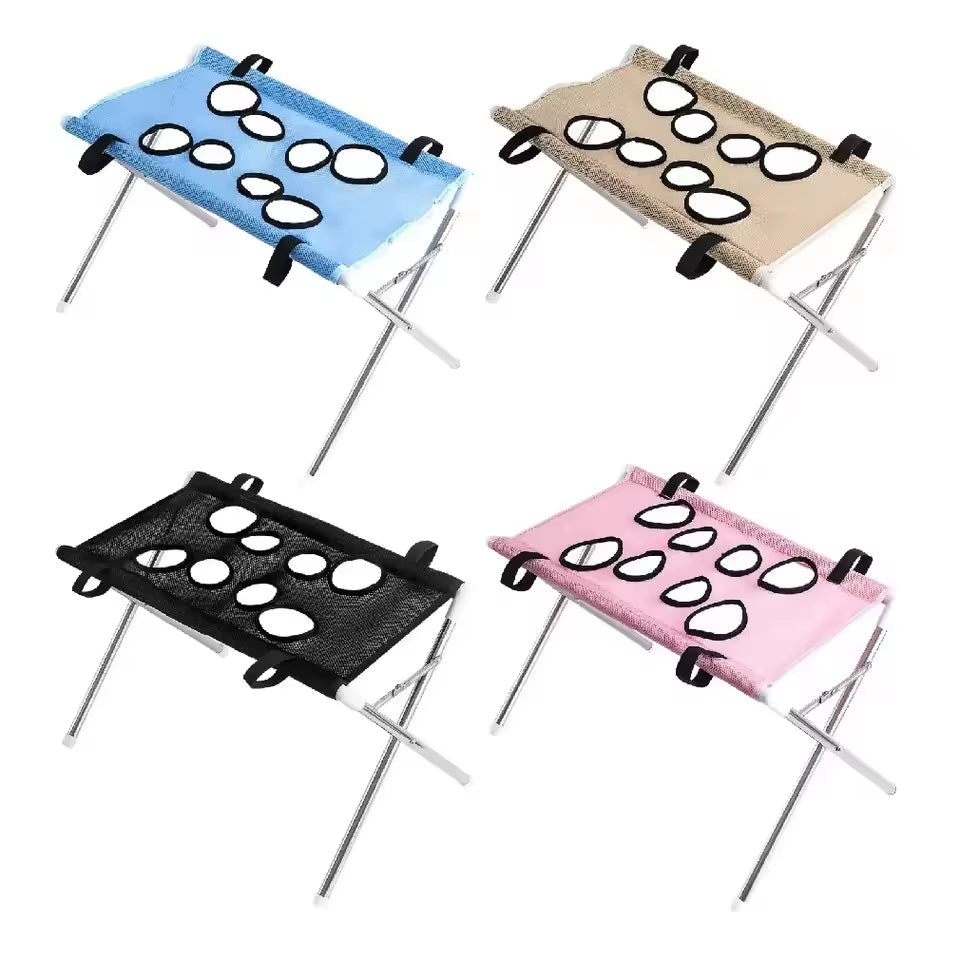 Pet Grooming Cloth Hammock Stand Foldable Dog Cat Nail Clipping Harness Portable Breathable Mesh Grooming Care Tool