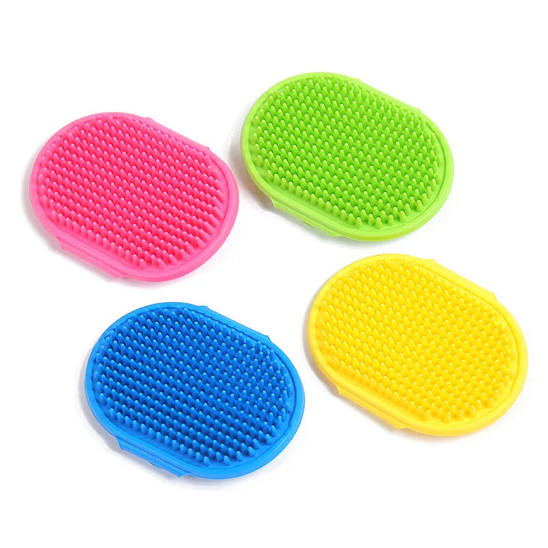 Soft Rubber Dog Cat Brush Silicone Pet Bath Cat Hair Remover Comb Massage Brush Pet Supplies Dog Grooming Wash Cleaning Supplies