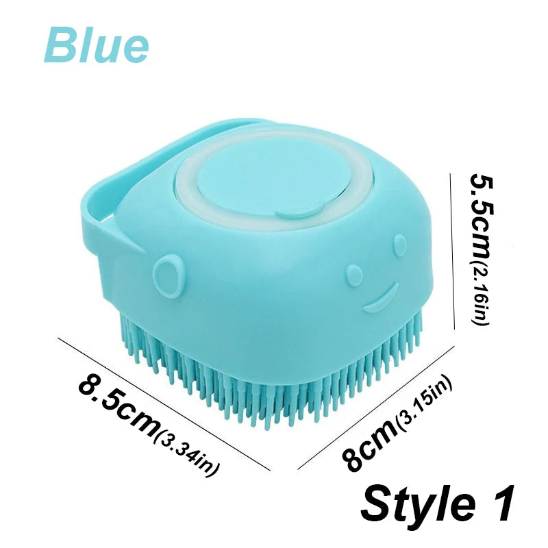Pet Dog Silicone Bath Brush Cleaning Care Baby Bath Massage Brush Dog Brush Shampoo Massager Bath Brush Pet Supplies