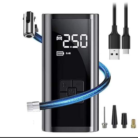 EAFC Portable Tire Inflator Rechargeable Electric Inflator For Car Bicycle Digital Air Compressor Football Ball Inflator Pump