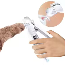 2-in-1 Electric Pet Nail Trimmer – LED Grinder for Dogs & Cats