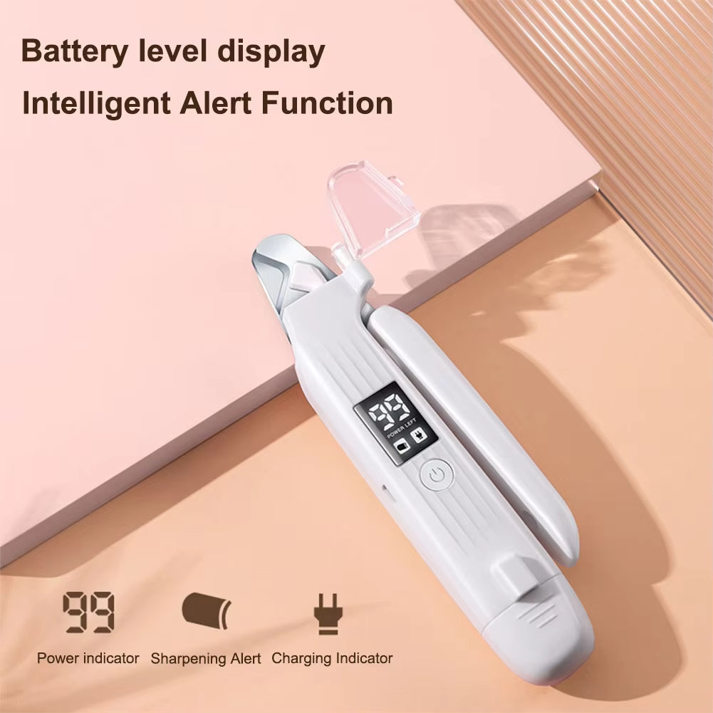 2-in-1 Electric Pet Nail Trimmer – LED Grinder for Dogs & Cats