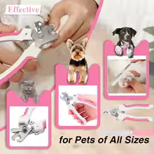 6PCS Pet Grooming Kit – Brush, Comb, Nail Clipper & Bath Tools