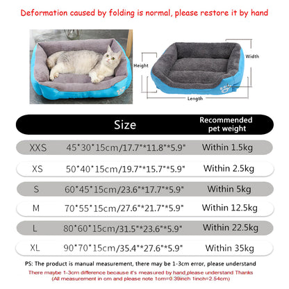 Pet Sofa Cushion – Cozy, Washable Bed for Dogs & Cats