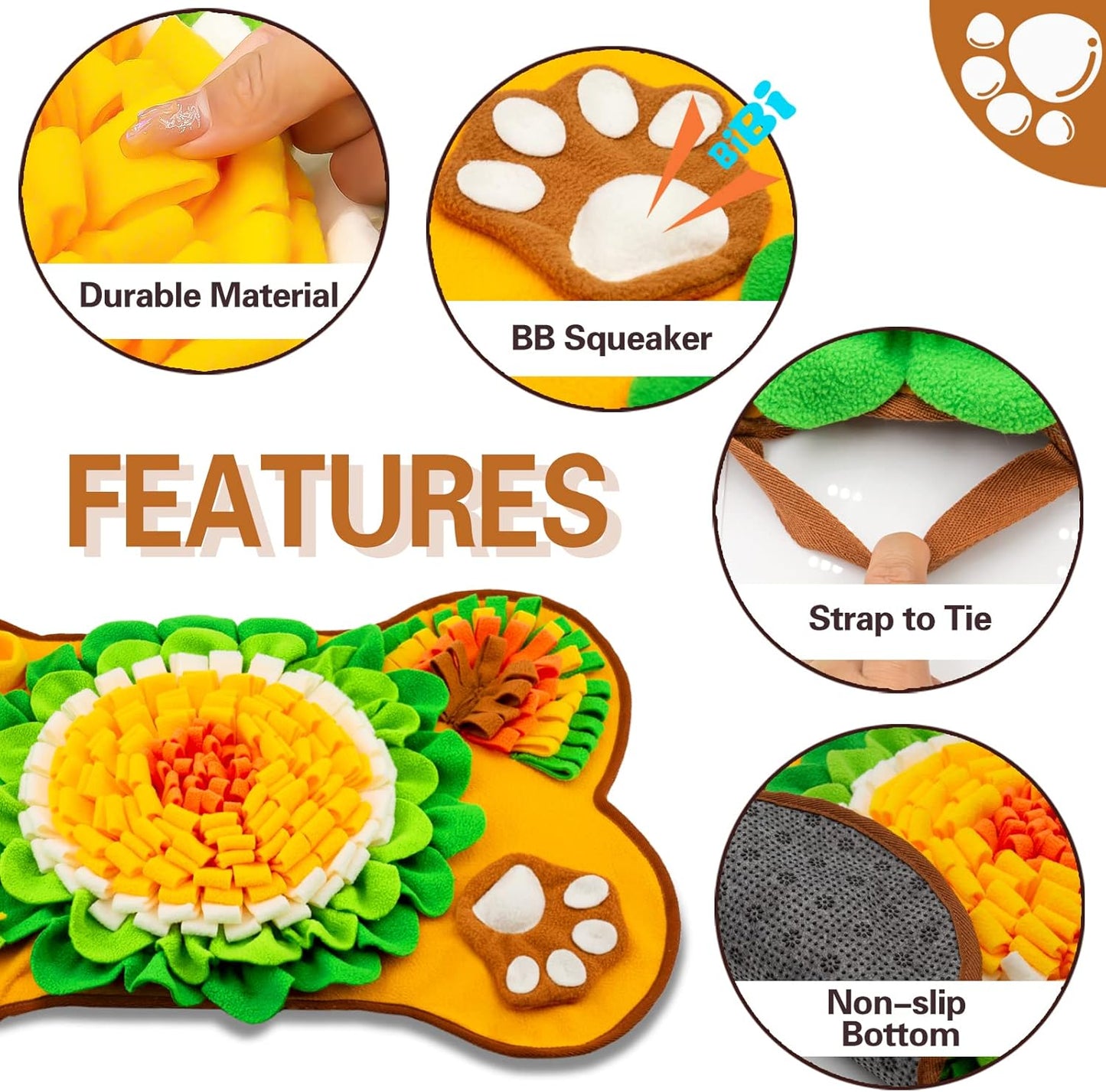Dog Feeding Snuffle Mat – Interactive & Slow Feeder