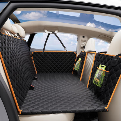 Dog Car Seat Cover for Back Seat,Holds 420Lbs,Waterproof Back Seat Extender for Dogs with Hard Bottom,2025 Upgraded Material Dog Hammock for Car,Easy to Use and Clean
