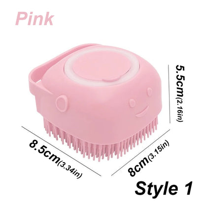 Pet Dog Silicone Bath Brush Cleaning Care Baby Bath Massage Brush Dog Brush Shampoo Massager Bath Brush Pet Supplies